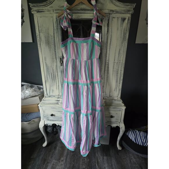 NWT Anthropologie Square-Neck Cotton Maxi Dress - Size 10 - Picture 6 of 6